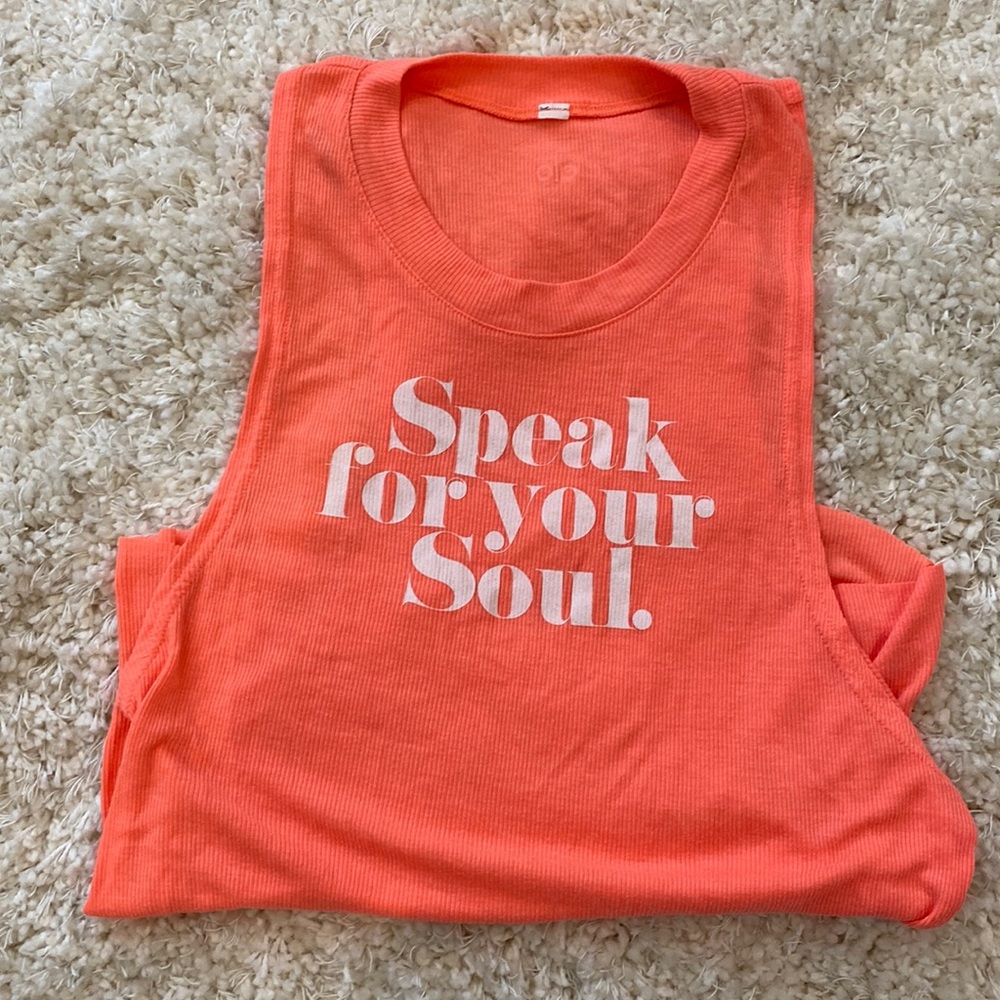 Alo “Speak for your Soul” yoga/workout tank top